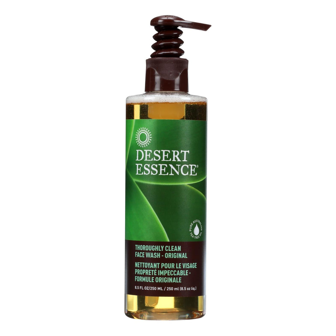 Desert Essence - Thoroughly Clean Face Wash - Original - 8.5 Fl Oz - Maras Green